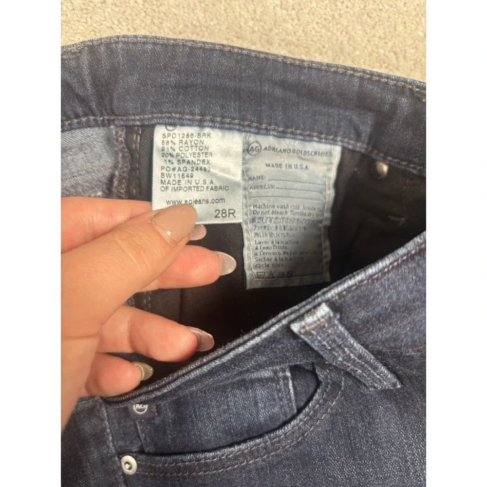 AG Adriano Goldschmied Jeans The‎ Stevie Slim Straight Dark Wash Womens Sz 26R